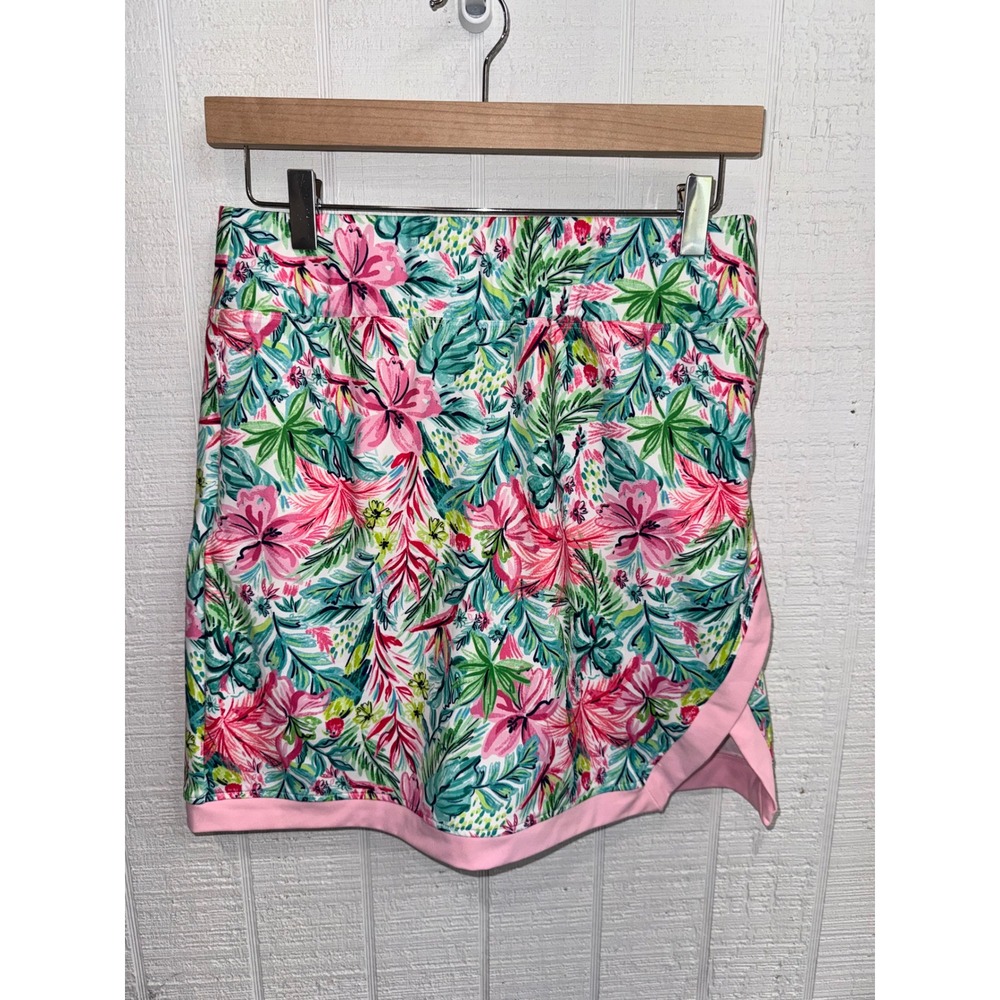 Stella Parker Sport Skort Womens Pink Floral Tropical Athletic Skirt Small